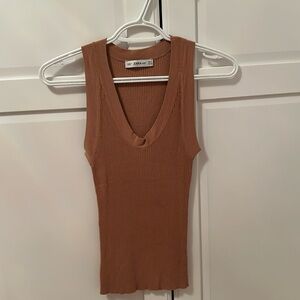 Tan Zara knit top